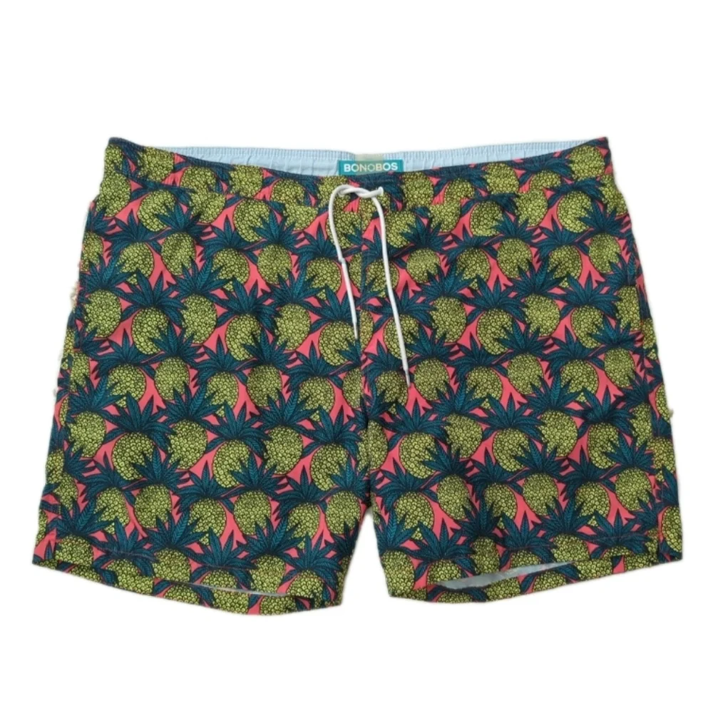 Bonobos Riviera Pineapple Print Swim Trunks 7